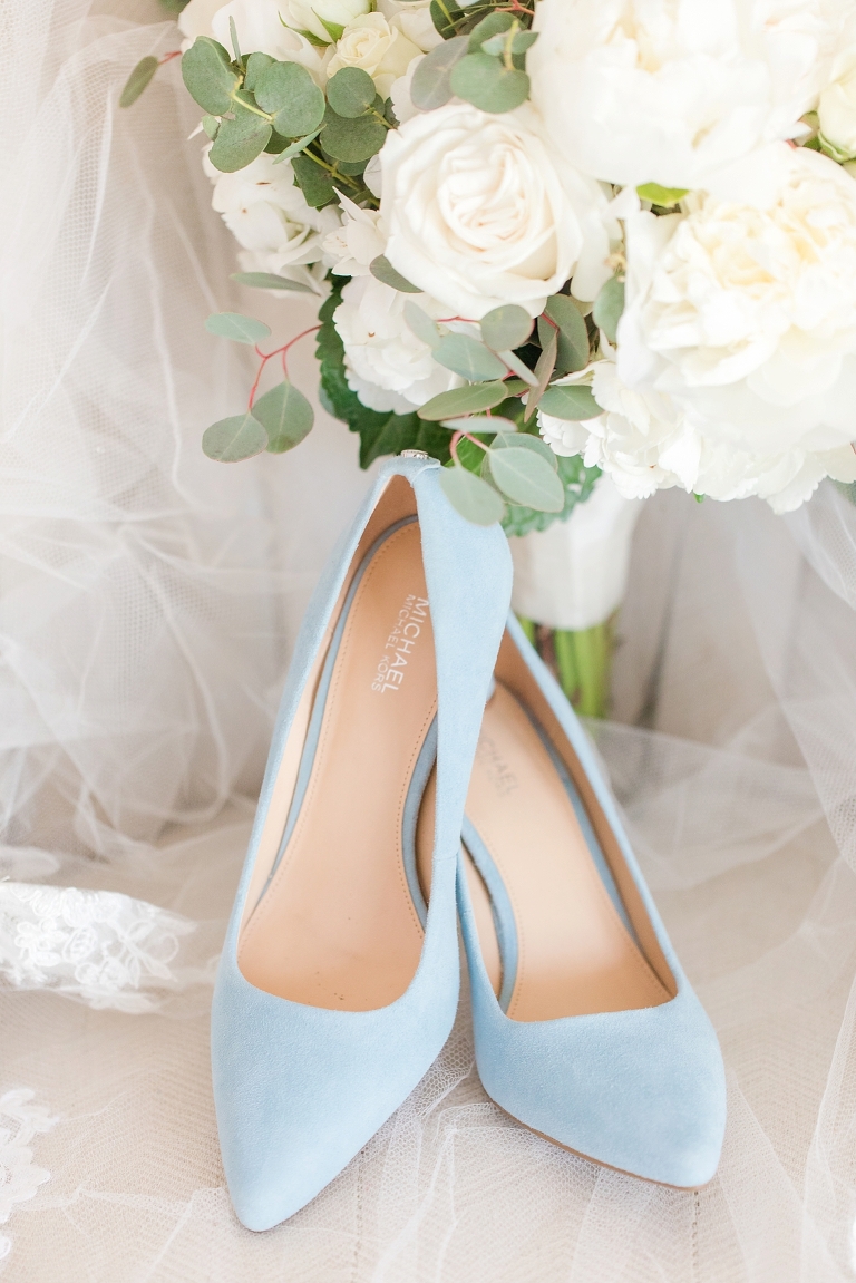 dusty blue bridal shoes